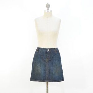 Paul Smith Embellished Rhinestone Jean Skirt